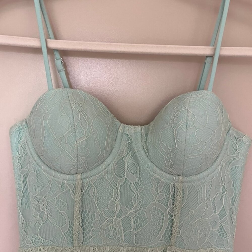 MAJORELLE Zelda Fitz Gown in Light Green - Picture 4 of 5